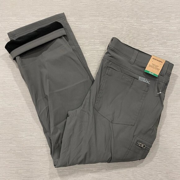 Eddie Bauer Fleece Lined Tech Pants Mens 38 x 30 Gray Water Repellent Insulated - Picture 1 of 12